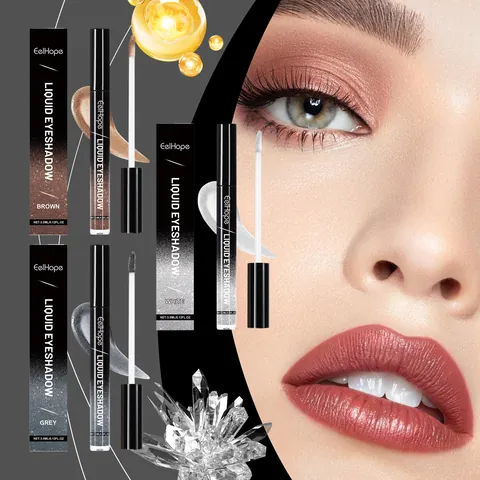 Glitter Liquid Eyeshadow High Pigmented Long Lasting Shimmering Metallic Eye Makeup Waterproof Shiny Eye Shadow For Women
