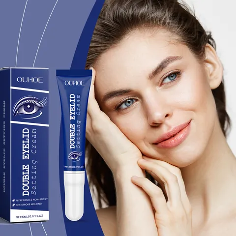 OUHOE Crema Fissante per Palpebre Invisibile Gel a Rapida Asciugatura Lunga Durata Modellamento Occhi Naturale Strumenti Bellezza Donna