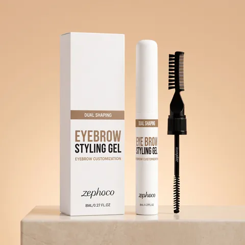 Zephoco Augenbrauen Styling Gel Transparent Natürlich Langanhaltend Wasserdicht Mit Augenbrauenpinsel Für Tägliches Makeup