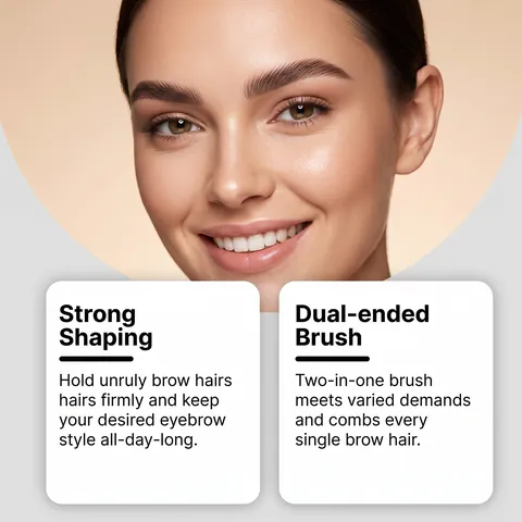 Zephoco Augenbrauen Styling Gel Transparent Natürlich Langanhaltend Wasserdicht Mit Augenbrauenpinsel Für Tägliches Makeup