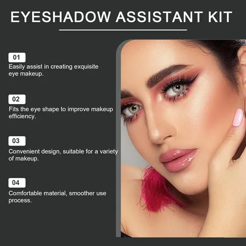 EELHOE Kit de Asistencia para Sombra de Ojos Reutilizable Portátil Juego de Herramientas de Maquillaje de Ojos Con Pincel para Principiantes