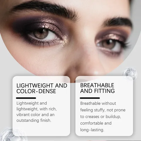 Zephoco Bâton d'Ombre à Paupières Violet Foncé Imperméable Longue Durée Scintillant Métallique Ombre à Paupières Stylo Avec Pinceau Femme Maquillage