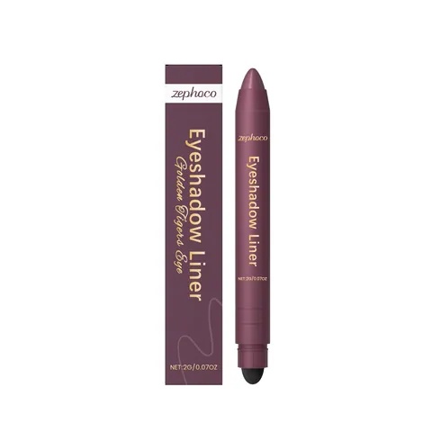 Professional 2-In-1 Eyeshadow Eyeliner Pencil Smooth Smudge-Proof Dual Ended Eye Makeup Pen With Smudger Sponge Long Lasting Cosmetic
