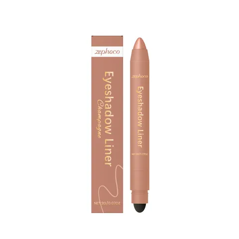 Μολύβι Σκιών και Eyeliner Διπλού Άκρου Zephoco Σαμπανιζέ Αδιάβροχο Λείο Μολύβι Μακιγιάζ Ματιών για Γυναίκες Μεγάλης Διάρκειας Λάμψη