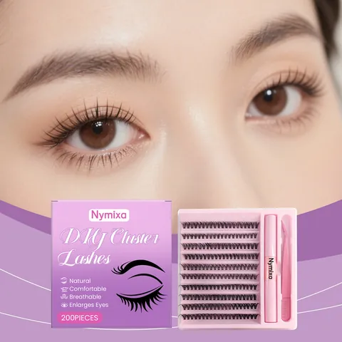Nymixa DIY Eyelash Clusters Set Individual Lash Clusters With Dual Ended Lash Bond And Seal And Tweezers Daily Makeup