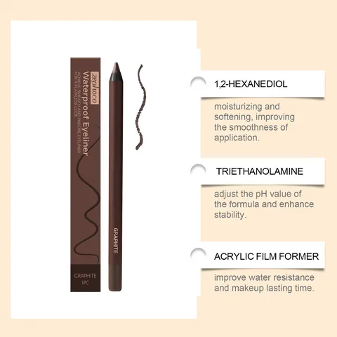 ZEPHOCO Graphite Eyeliner Waterproof Long Lasting Smooth Smudge Proof Eye Makeup Pencil For Women Daily Beauty Cosmetic Tools