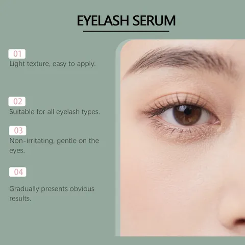 Viareline Eyelash Growth Serum Nourishing Natural Thickening Lengthening Brow Care Liquid Gentle Formula Daily Treatment