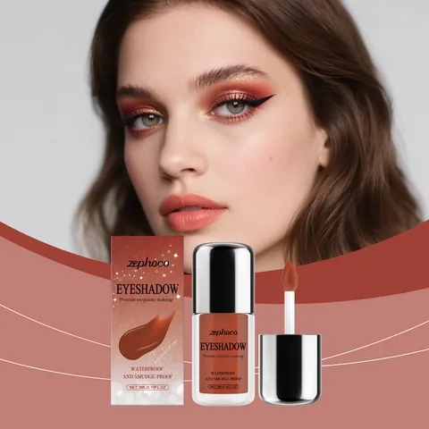 Shimmer Wine Red Liquid Eyeshadow Waterproof Long Lasting Sparkling Eye Makeup Brightening Glitter Eyeshadow For Women Party Daily