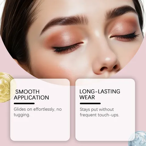 Zephoco Brun Brillant Bâton d'Ombre à Paupières Scintillant Imperméable Longue Durée Stylo Yeux Lisse Avec Éponge Maquillage Professionnel Femmes