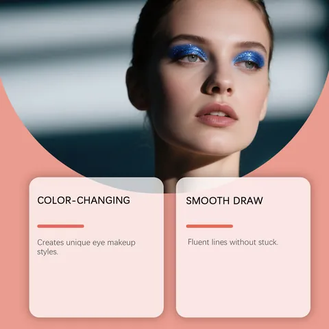 Multichrom Farbwechsel Eyeliner Gel Stift #06 Wasserdicht Langanhaltend Schimmer Perlmutt Glatt Lidschatten Stift Damen