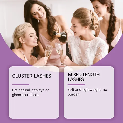 Nymixa DIY Eyelash Clusters Set Individual Lash Clusters With Dual Ended Lash Bond And Seal And Tweezers Daily Makeup