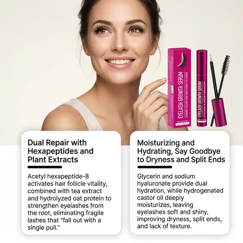 Natural Eyelash Growth Serum Enhancer Nourishing Eye Serum For Long Thick Lashes Gentle Formula Eye Care For Women Daily Use