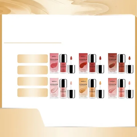 Zephoco Ombre à Paupières Liquide Pailletée Scintillante Imperméable Anti-bavure Longue Durée Maquillage des Yeux Femme
