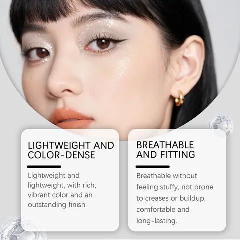Zephoco Bâton d'Ombre à Paupières Champagne Double Extrémité Imperméable Longue Tenue Ombre à Paupières Crème avec Pinceau