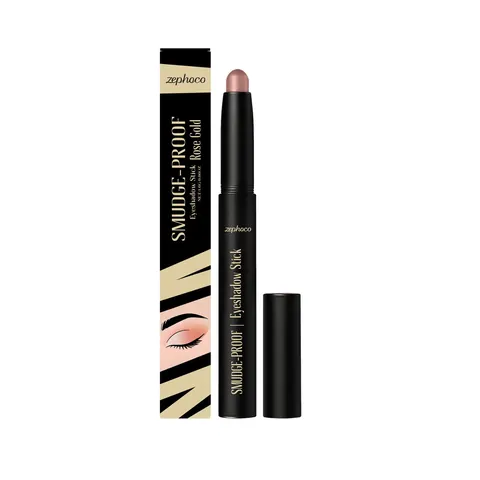 Zephoco Roségold Wasserdicht Glitzer Lidschatten Stift Wischfest Schimmer Lidschatten Pen Langanhaltendes Creme Augen Makeup Damen