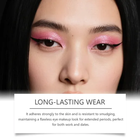 Zephoco Seidiger Schimmer Einzelfarbener Lidschatten Nude Roségold Perlmutt Glitzer Lidschatten Natürlicher Look Langanhaltendes Make-up für Damen
