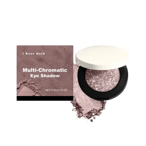 Roségold Multichromatischer Lidschatten Hochglanz Wasserfest Langanhaltender Schimmer Einzelner Lidschatten Tragbares Augen Make-up