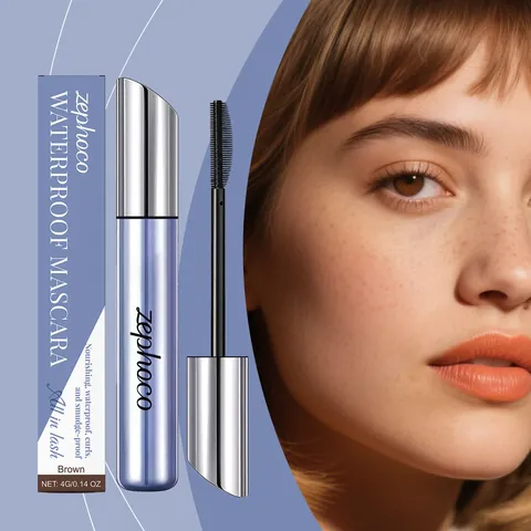 Zephoco Wasserfeste Wimperntusche Braun Leicht Wischfest Schwung Lange Haltbarkeit Wimpernverstärker Natürliches Augen Make Up Damen Beauty