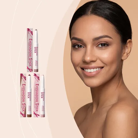Zephoco Silky Matte Eyeshadow Stick Long Lasting Waterproof Eye Shadow Pen Nude Pink Brown For Daily Makeup Beauty Tool