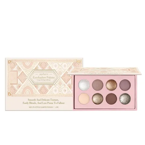 Zephoco Sparkling Eyeshadow Palette Multicolor Long Lasting Waterproof Shimmer Matte Earth Tone Professional Eye Makeup For Women