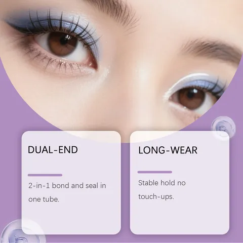 Waterproof Long Lasting Eyelash Glue Bond And Seal Dual Ended Eyelash Adhesive Natural Makeup Effect Eyelash Extension Glue