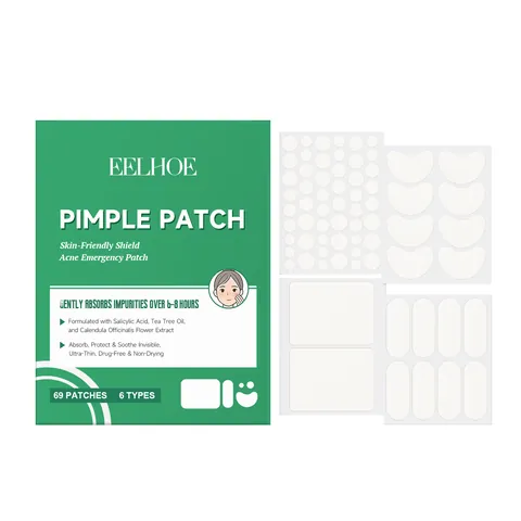 EELHOE Parche Invisible para el Acné Hidrocoloide Con Ácido Salicílico Aceite de Árbol de Té para el Cuidado Facial