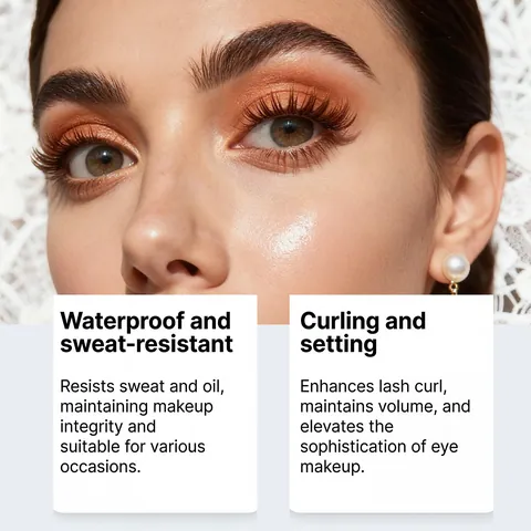 Waterproof Curling Mascara Long Lasting Smudge Proof Smooth Black Brown Mascara Eye Makeup For Women Daily Party Cosmetic
