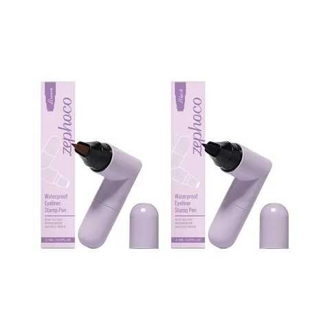 Waterproof Eyeliner Stamp Pen Dual Ended Winged Liner Long Lasting Smudgeproof Smooth Liquid Eye Makeup For Women Daily Office