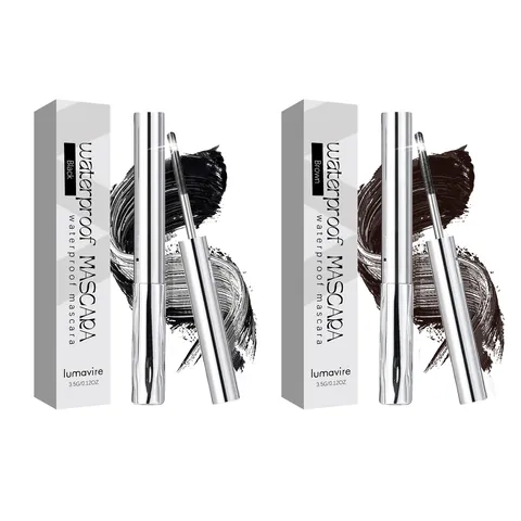 Waterproof Curling Mascara Long Lasting Smudge Proof Smooth Black Brown Mascara Eye Makeup For Women Daily Party Cosmetic
