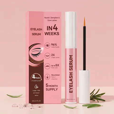 Professionelles Wimpernserum Rosa Wimpernverstärker Für Längere Dickere Wimpern Pflegende Augenbehandlung Schönheit Für Frauen