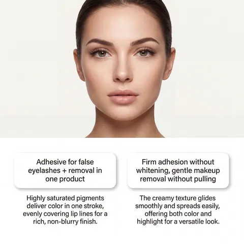zephoco 2-in-1 Falsche Wimpern Kleber Und Entferner Doppelköpfig Wasserdicht Langanhaltender Kleber Transparentes Gel Make-up