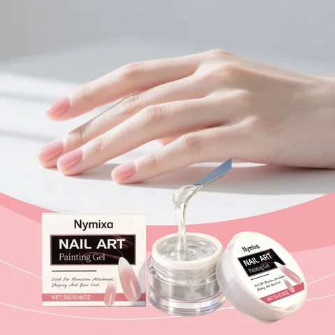Professional Transparent Nail Painting Gel Clear Jelly Shaping Gel for Rhinestone Adhesive and Nail Extension Manicure