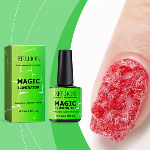 EELHOE Magic Eliminator Gel Nail Polish Remover Professional Gentle Fast Acting Soak-Off Gel Remover Solvent Nail Cleaner