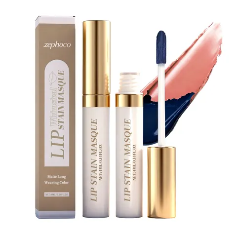 Zephoco Matte Peel-off-Lippenfarbe Langanhaltend Wasserfest Feuchtigkeitsspendend Lip Tint Masque Für Damen Tägliches Make-up