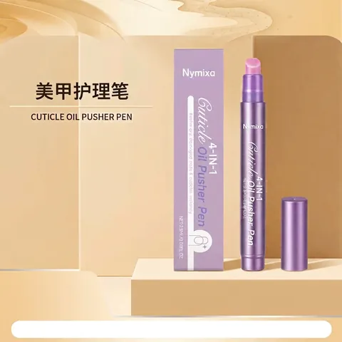Nymixa 4 In 1 Cuticle Oil Pusher Pen Portable Nail Care Pen For Damaged Nails Moisturizing Softening Daily Nail Treatment