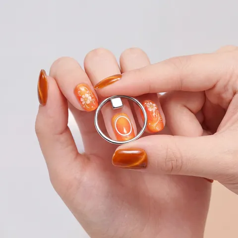 Professional Neodymium Cat Eye Magnet Ring For Nail Art Manicure Tool Alloy Strong Magnet For DIY Flower Patterns Nail Decor