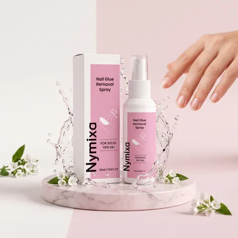 Nymixa Nagelkleber Entfernungsspray Schnelle Reinigung Flüssiger Entferner für Solid Tips Gel Press On Nails Kleberreste Pflege