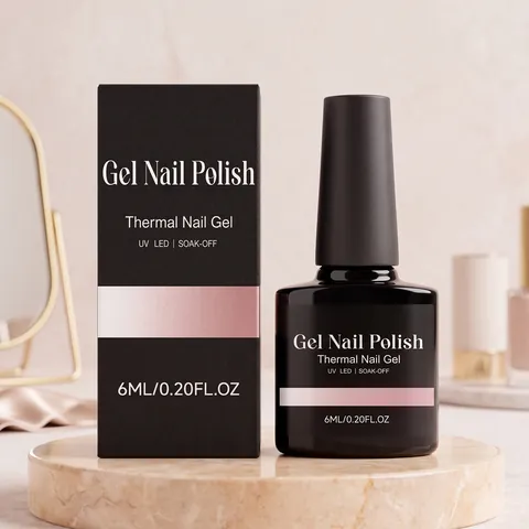 Thermal Color Changing Gel Nail Polish UV LED Soak Off Nude Pink Gradient Long Lasting Nail Art Varnish Women Manicure
