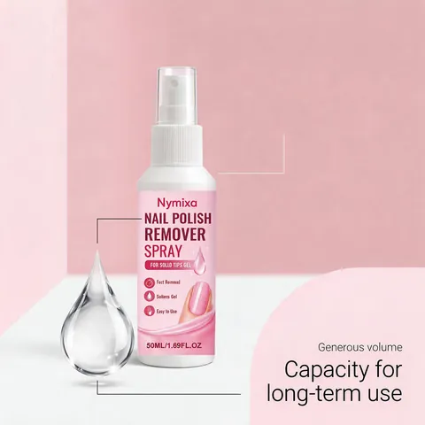 Nymixa Nagelkleber-Entfernerspray Tragbare Milde Nicht Reizende Flüssigkeit Für Solid Tips Gel Nageloberflächen-Reiniger Spray