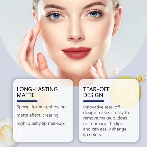 EELHOPE Matt Peel-off Lippen-Tint Langanhaltend Wasserfest Feuchtigkeitsspendend Blau Lippenfarbe Mit Kollagen Vitamin E