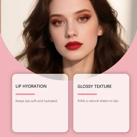 Zephoco Hydrierendes Lippenöl Leichtes Pflegendes Nicht Klebendes Lipgloss Für Weiche Strahlende Lippen Tägliches Lippen Make-up Damen