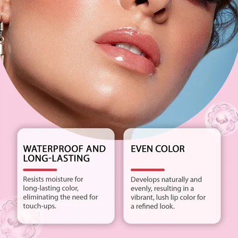 Waterproof Long Lasting Peel Off Lip Gloss Natural Stain Liquid Lipstick For Women Daily Makeup Bright Plum