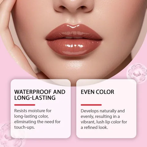 Wasserfester Peel-off Lipgloss Kastanienbraun Langanhaltendes Nährendes Lip Tint Gel Für Lebendige Lippenfarbe Damen Make-up