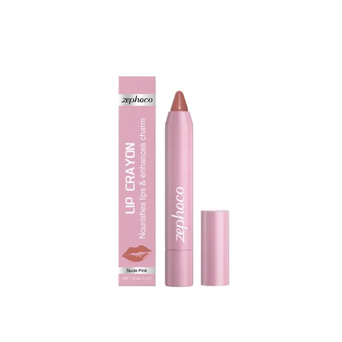 Zephoco Nude Pink Velvet Matte Lip Crayon Long Lasting Waterproof Moisturizing Lightweight Lip Liner Lipstick For Women