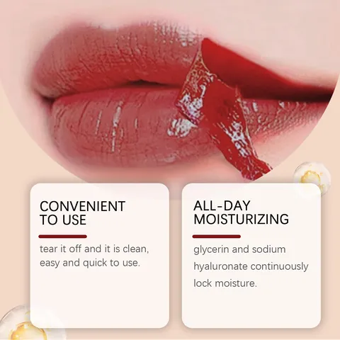 ZEPHOCO Lápiz Labial Tatuaje Peel Off Larga Duración Impermeable Brillo Labial Hidratante Tinta Labial Para Mujer