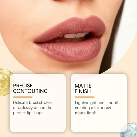 Wasserdichter Matte Lippenkonturenstift Hellviolett 360 Contour Lip Liner Langanhaltend Wischfest Präzise Konturierung Make-up Stift Damen