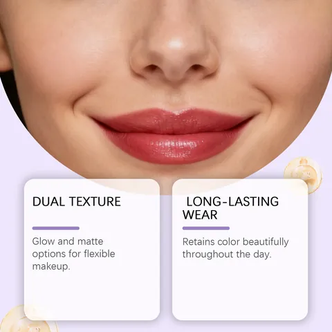 Zephoco Dual Color Lip Jelly Gloss Long Lasting Moisturizing Glossy Lip Makeup For Women Red Pink Color Daily Cosmetics