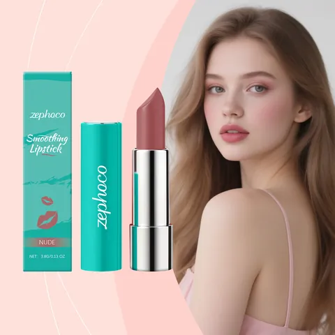 zephoco Lápiz Labial Hidratante Suavizante Nude Natural Ligero No Pegajoso Maquillaje de Labios Hidratante de Larga Duración para Mujer