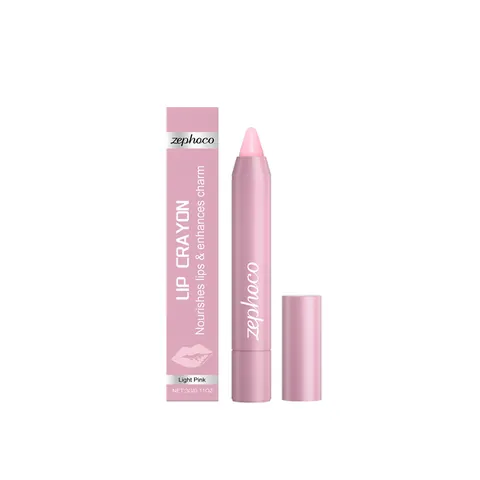 Zephoco Light Pink Velvet Matte Lip Crayon Waterproof Long Lasting Moisturizing Lightweight Silky Lip Gloss Pen For Women Daily Makeup