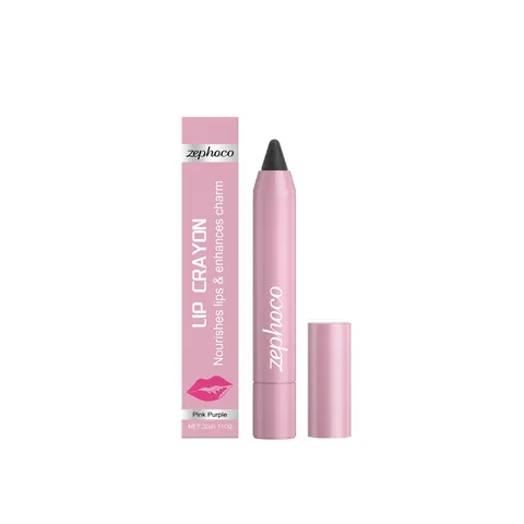 Zephoco Velvet Matte Lip Crayon Pink Purple Long Lasting Lightweight Moisturizing Lip Gloss Lip Tint Pencil For Women Makeup